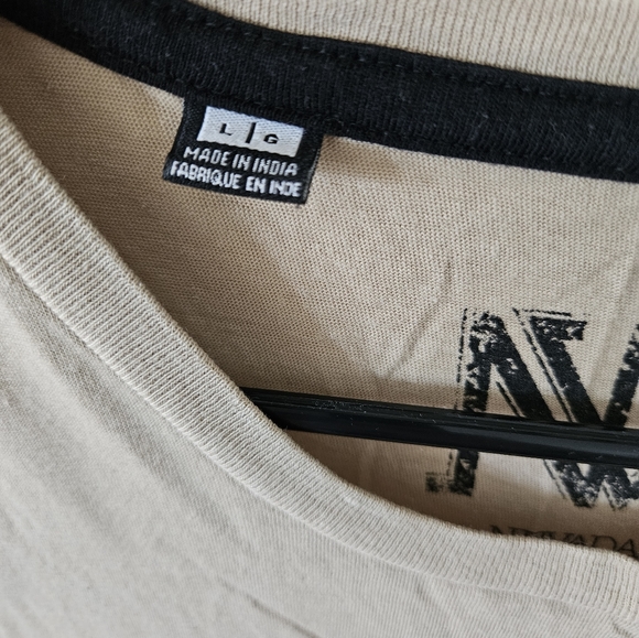 Nevada Tee shirt T-shirt a state of living crafted garments beige top mens large - Picture 5 of 9